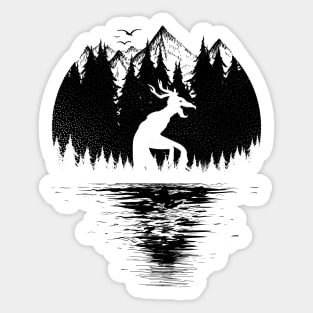 Wendigo Silhouette Sticker